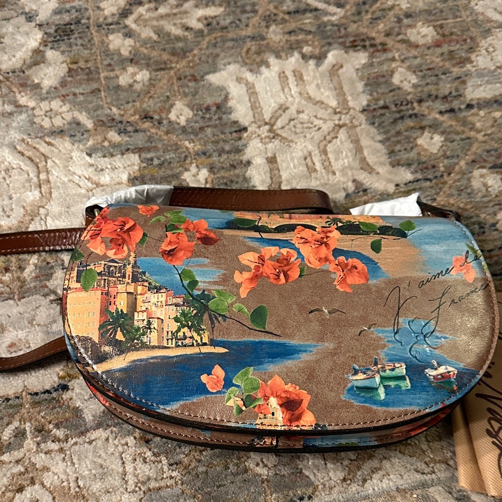 Patricia Nash Orange Floral Crossbody Bag - NWT